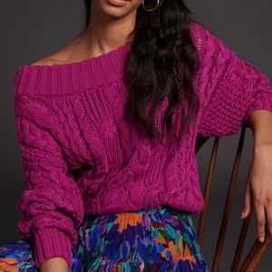 Anthropologie Bella Cable Knit Sweater NWT 2XL